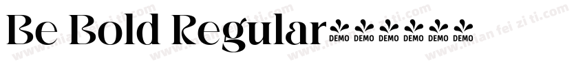 Be Bold Regular字体转换